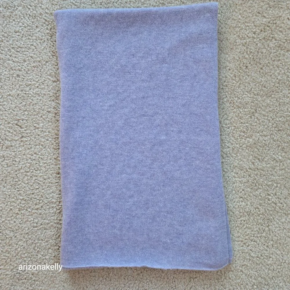 The Cashmere Project Heathered Lavender Knit Scarf
